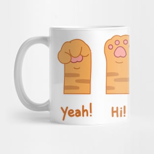 Yeah! Hi! Peace ginger's paw Mug